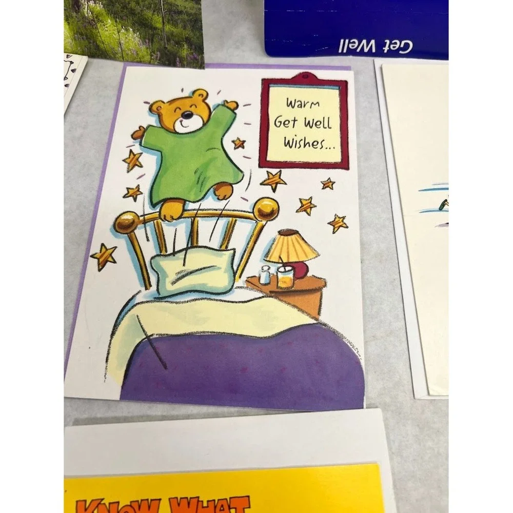 Vintage Get Well Soon Greeting Card Lot Assorted Humorous and Sentimental 12pc